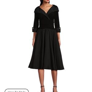 Jessica Howard Black Long Sleeve Dress